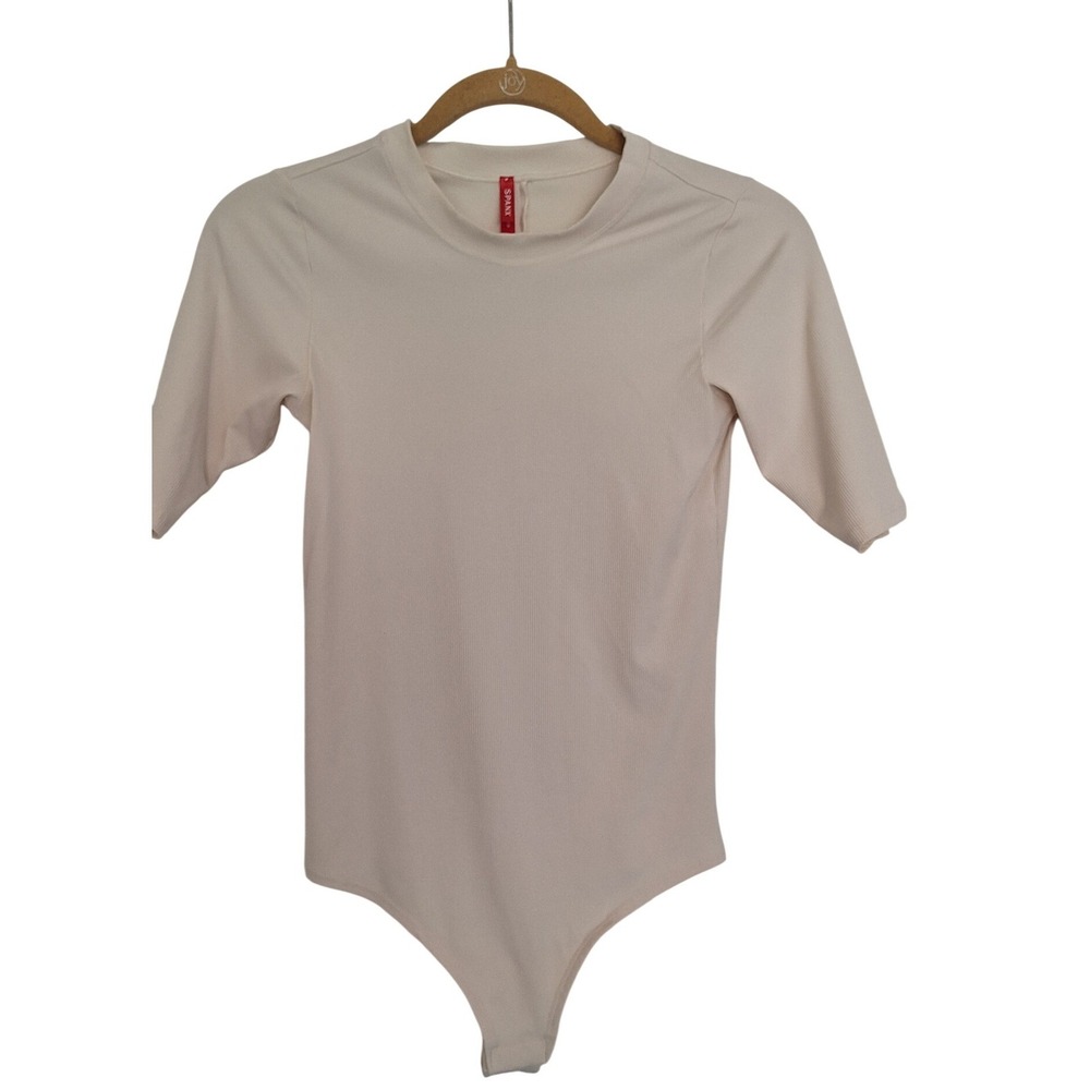 Spanx Long Sleeve Bodysuit Cream Size S/P